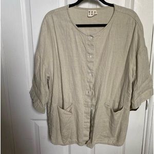 Beaton linen utility shirt large